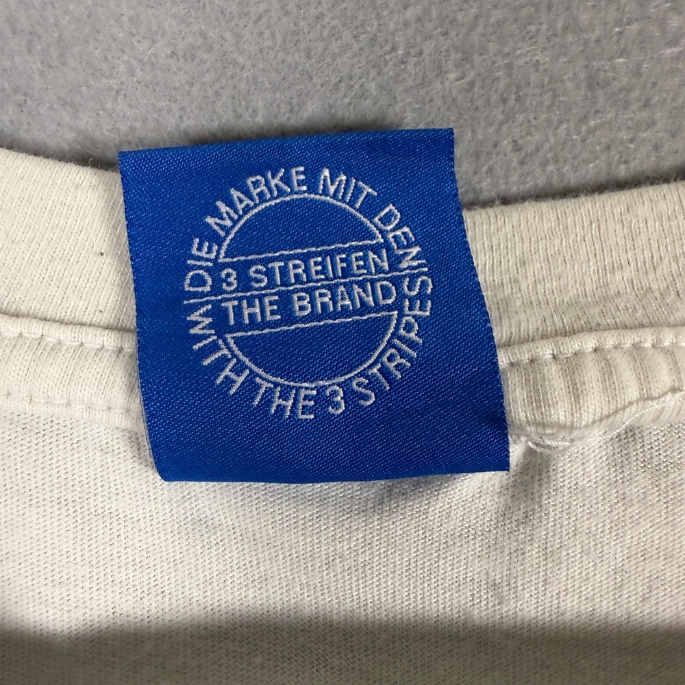 Adidas Originals Mens L Graphic Tee White Bird Floral Mirror Print Streetwear - Picture 6 of 11